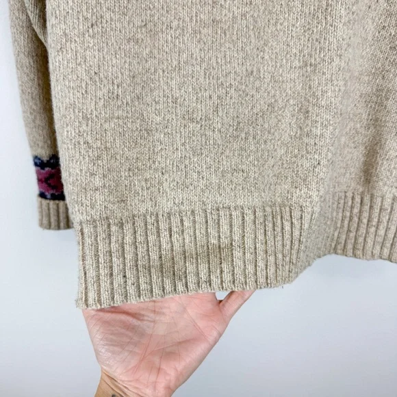 (2) Bundle Vintage Eddie Bauer Wool Fair Isle Cardigan Sweater Size Medium - Picture 14 of 15